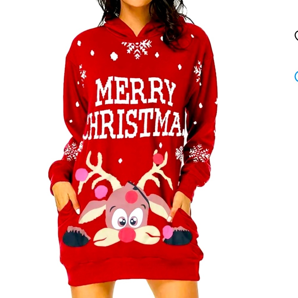 Christmas hooded dress size S for ugly sweater holiday party